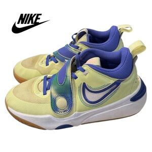 Nike Kids Yellow and Blue Sneakers